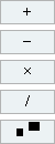 buttons for mathematical operations